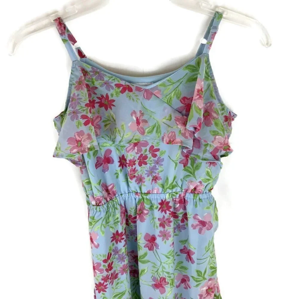 The Children's Place Dress Spring Floral Chiffon Size 10/12 NWT